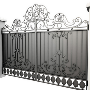 Enhance Home Security with Beautiful Iron and Steel Gates & Boundary <b>Walls</b> Security Fences 3D Models - Product Image 4