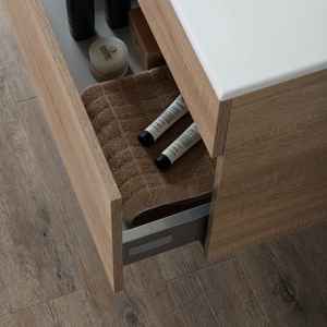 Shanghai 80 cm Natural Oak <b>Wall</b>-Hung <b>Bathroom</b> <b>Cabinet</b> Elegant Set - Product Image 2