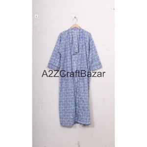 Lujo Unisex 100% algodón Kimono Floral estampado Boho Hippie Albornoz para invierno romántico ropa de dormir elegante verano tejido primavera - Product Image 2