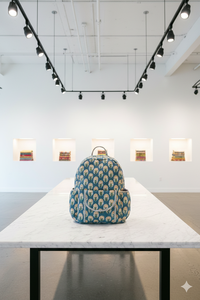 Mochila de Algodón Acolchada Hecha a Mano Le Souvenirs con Cierre de Cremallera - Capacidad de 10 kg, Estilo Ligero y de Lujo para Viajes al Aire Libre - Product Image 2