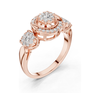 0.502 CT Lab Diamond Ladies Ring VVS-VS EF Clarity 18KT, 14KT, 10KT Gold & 925 Silver Rose, Yellow, White Gold & - Product Image 6