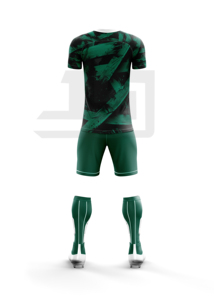 Conjunto de Uniforme de Entrenamiento de Fútbol, Camiseta y Pantalones Cortos, 100% Poliéster, Tejido Transpirable de Secado Rápido, Nombre del Equipo Personalizado, Pantalones Cortos con Cordón Ajustable, Unisex - Product Image 4