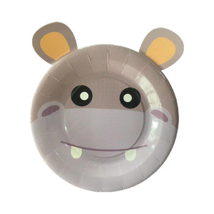 Jungle Party Cartoon Animal Design Vaisselle <span class=keywords><strong>Jetable</strong></span> Assiettes de Fête 7/9 Pouces Ours <span class=keywords><strong>Panda</strong></span> Assiettes Anniversaire Jungle Party Decor - Product Image 6