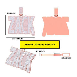 Best Personalized Hip Hop <b>Name</b> <b>Custom</b> Letter Pendant 925 Silver Moissanite Diamond <b>Necklaces</b> Unisex Jewelry - Product Image 6