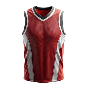 Maillot de basket-ball personnalisable 100% polyester respirant tissu en maille impression par sublimation grande taille uniforme de basket-ball d'été - Product Image 4