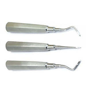 Ensemble de 10 élévateurs radiculaires luxants en acier inoxydable résistant à la Corrosion Instruments de chirurgie dentaire à alimentation manuelle pour l'extraction des dents - Product Image 4
