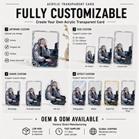 Tarjetas Acrílicas Transparentes Personalizadas Directas de Fábrica, OEM ODM, Impresión UV a Todo Color para Artículos Promocionales