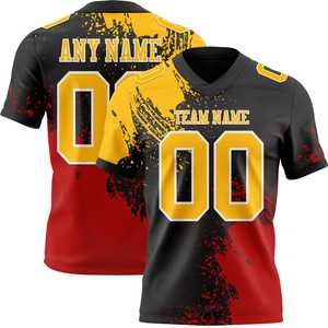 Vente en gros Maillot de football américain Logo personnalisé Impression par sublimation Uniformes d'équipe Maille de polyester Vêtements de sport pour clubs - Product Image 2