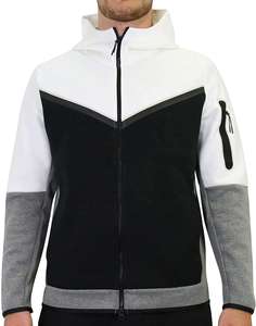 New Wholesale Custom High Quality 100% Cotton <b>Men</b> <b>Zipper</b> <b>Hoodies</b> Paneling Two Color 2025 Latest Design <b>Hoodies</b> For <b>Mens</b> - Product Image 1