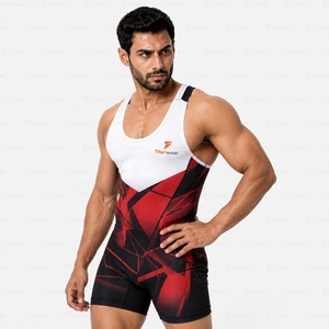 <b>Men</b> <b>Wrestling</b> <b>Singlet</b> Compression Fit Stretch Sports Uniform Moisture Wicking Breathable Quick Dry Training Wear Custom Team - Product Image 2