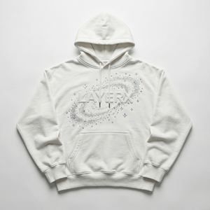 Sudadera con Capucha para Mujer, 500 g/m², Felpa de Algodón, con Cristales de Estrás, Diseño Gráfico, Top Corto, Estilo Urbano, Fabricante - Product Image 1