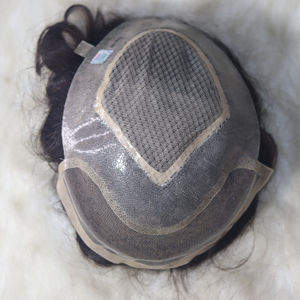 Postizo de Cabello Indio 100% Remy para Hombre Miraz, con Base de Múltiples Capas, Aspecto Natural, Resistente, Liso y con Ondas Profundas - Product Image 1