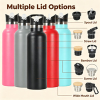 Bouteille d'eau isotherme à grande ouverture en acier inoxydable 304 de 750 ml (24 oz) – Grande capacité pour les sports de plein air et la salle de sport
