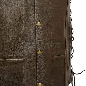 Gilet en cuir pour homme, confortable, élégant, sans manches, classique, mode décontractée, vêtement pour homme - Product Image 5