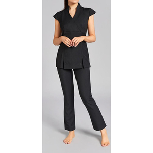 Tunique souple et extensible pour femmes, uniformes de spa et de salon de beauté, blouses médicales imprimées, uniformes de travail personnalisés, vêtements de travail pour infirmières, tunique uniforme - Product Image 4