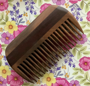 Peine de dientes anchos personalizado peine de pelo de madera de bambú ecológico barato al por mayor - Product Image 6