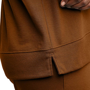 Pull molletonné oversize en coton à col roulé pour femme, manches longues, écologique, collection automne-hiver, vente en gros - Product Image 4