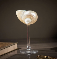 Verre à vin en coquillage créatif avec aspect perlé pour la vaisselle de luxe et les cadeaux