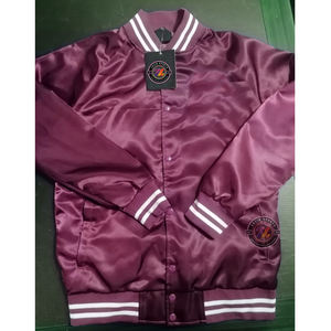 Chaqueta Universitaria de Satén Brillante Premium para Hombre, Estilo Clásico de Béisbol con Puños Acanalados y Mangas en Contraste - Product Image 1