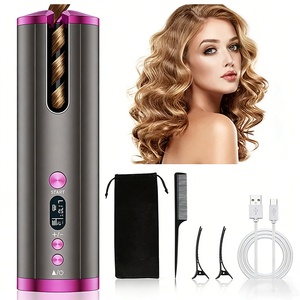 Fer à boucler automatique sans fil portable Binwang, fer à friser en céramique PTC, ondulateur sans fil, rechargeable par USB, écran LCD, 30W LED - Product Image 2