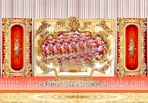 Cadre de toile de fond pour mariage musulman en demi-lune DST Exports Hot Selling Traditional Luxury Gold Grand Maharaja Stage Factory Price USA - Product Image 5