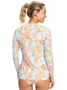 เสื้อแรชการ์ดแขนยาวสำหรับผู้หญิง ลายดอกไม้พิมพ์ลายแบบซับลิเมชั่น ผ้าสแปนเด็กซ์ กระชับรูปร่าง เหมาะสำหรับใส่เล่นน้ำทะเล - Product Image 3