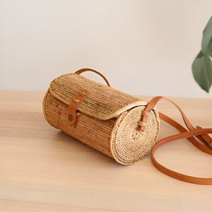 Sacs écologiques, pochette ronde en rotin, sacs à main faits main de bonne qualité, directement des producteurs - Product Image 6