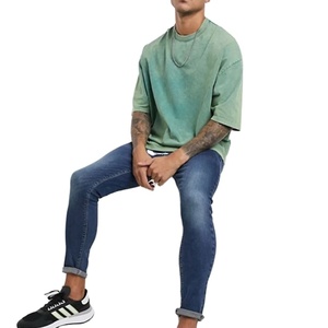 Nouveau style 2026 – T-shirt homme 100 % coton, col rond, coupe ample, délavé à l'acide, personnalisable avec logo frontal et impression graphique – Vente en gros - Product Image 1