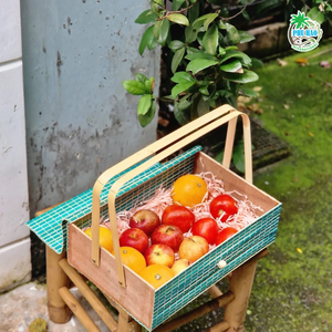 Venta caliente cesta de regalo de bambú hecha a mano cesta de frutas artesanía hecha a mano de Vietnam para decoración del hogar de REGALOS FESTIVOS y Premium - Product Image 6