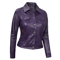 Chaqueta de Cuero Crudo con Cierre de Cremallera para Mujer, Estilo Moderno, Diseño Sólido, Temporada de Otoño, Relleno de Algodón, Venta al Por Mayor