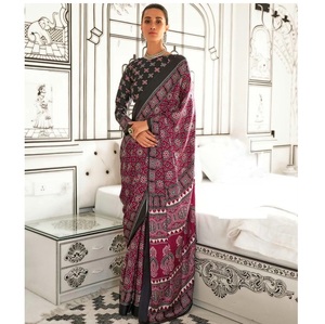 Sari indio de calidad superior con borde de encaje de diseñador y aspecto elegante para la colección de festivales y eventos a los mejores precios - Product Image 1