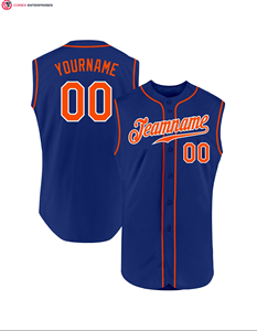 Customizable Sleeveless Breathable Baseball Jersey Full Front Buttoned Vest Custom Logo Number Printed Design Custom Color Size - Product Image 6