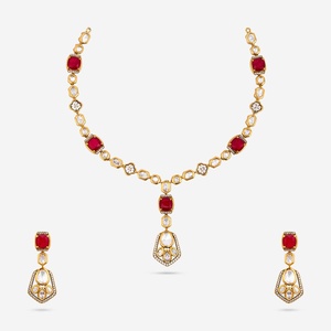 Kundan Necklace 187737 Elegant <b>Wedding</b> <b>Accessory</b> - Product Image 1