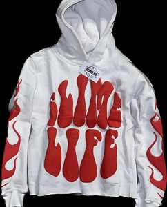 Vente en gros de logo personnalisé sans poche impression bouffante 3d 420 500gsm sweat à capuche épais en coton épais pour hommes - Product Image 4