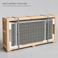 Panneau de verre décoratif stratifié avec maille métallique semi-transparente pour applications de cloisons et de portes (épaisseur 5 mm)