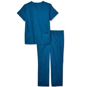 Ensemble de gommage unisexe personnalisé de haute qualité Pantalon de gommage imperméable à jambes larges pour infirmière et médecin à manches courtes personnalisé - Product Image 6