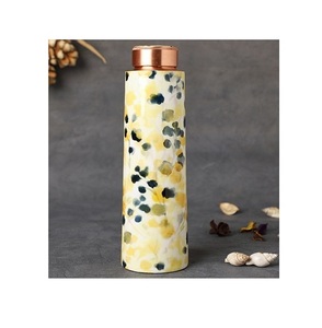 <b>Travel</b>-friendly Enameled Design Copper Drinkware Kitchenware Metal Water <b>Bottle</b> with Practical Usage - Product Image 2