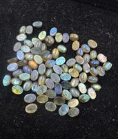Pierres précieuses en labradorite bleue de haute qualité, forme ovale lisse, cabochon naturel 10x14mm pour la fabrication de bijoux
