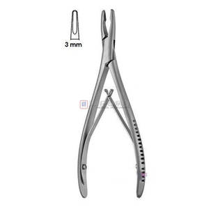 Pinces à gouge manuelles LEMPERT en acier chirurgical inoxydable de 16 cm, pointe droite de 3 mm, MOL ENT, neurochirurgie, clinique, orthopédie, certifiées CE - Product Image 1