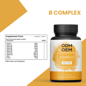 ODM OEM Complexe Vitaminas B Suplementos alimenticios saludables Vitamina B1 B6 B12 Tabletas Compuesto Vitamina B Complex Cápsulas - Product Image 2