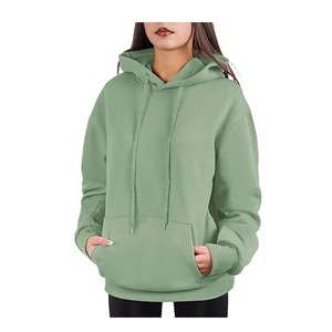 Sudaderas con capucha de algodón de alta calidad para mujer, venta al por mayor, sudaderas con capucha transpirables de colores de tela personalizada de manga larga con capucha de alta calidad - Product Image 4