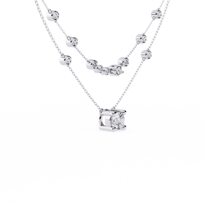 Hermoso Collar de Diamantes de Oro de 18K para Mujer, Hecho a Mano con Diamantes Cultivados en Laboratorio - Product Image 4