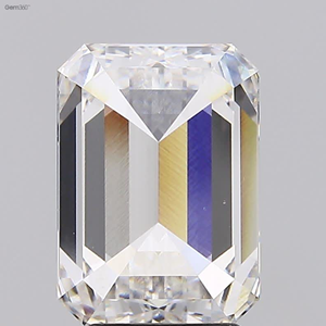 Diamante cultivado en laboratorio de corte esmeralda de 2,50 quilates, certificado IGI, color G, VS1, piedra de laboratorio de claridad - Product Image 2