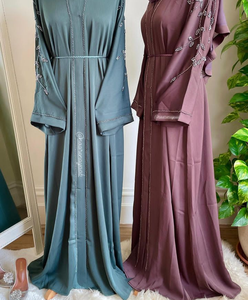 Abaya con cremallera frontal abierta con hermoso hiyab a juego y calidad de exportación Los mejores precios al por mayor Nuevas colecciones EAU/EE. UU. - Product Image 5