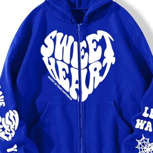 Venta caliente Puff Print Hoodie Hombres de alta calidad personalizado ligero Puff impresión Hoodies para hombre, 100% algodón Full Zipper Street - Product Image 5