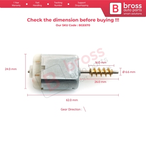 Motor de Engranaje del Actuador de Cierre Centralizado de Puerta BGE670 para Benz Vito W448 V260 V250 - Product Image 6