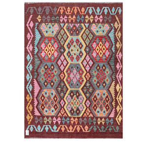 Alfombra Kilim de Maimana, Afganistán, 178 x 132 cm, Alfombras y Juegos de Alfombras Tradicionales Afganas - Product Image 1