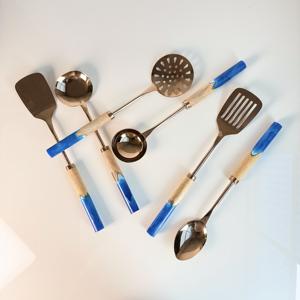 Couverts en acier inoxydable avec manche en bois de résine, coffret cadeau noir, couverts personnalisés, ensemble de couverts, vente la plus populaire - Product Image 3