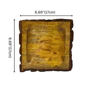 Carré naturel pour plateau de service en bois brut rustique grands petits plateaux en bois noyer mangue bois d'acacia pour café sushi cadeaux alimentaires - Product Image 4