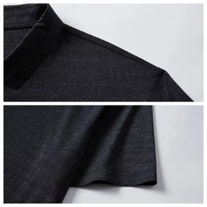 Polo de Manga Corta de Punto de Color Sólido para Hombre, Ropa Casual, Corte Regular - Product Image 4